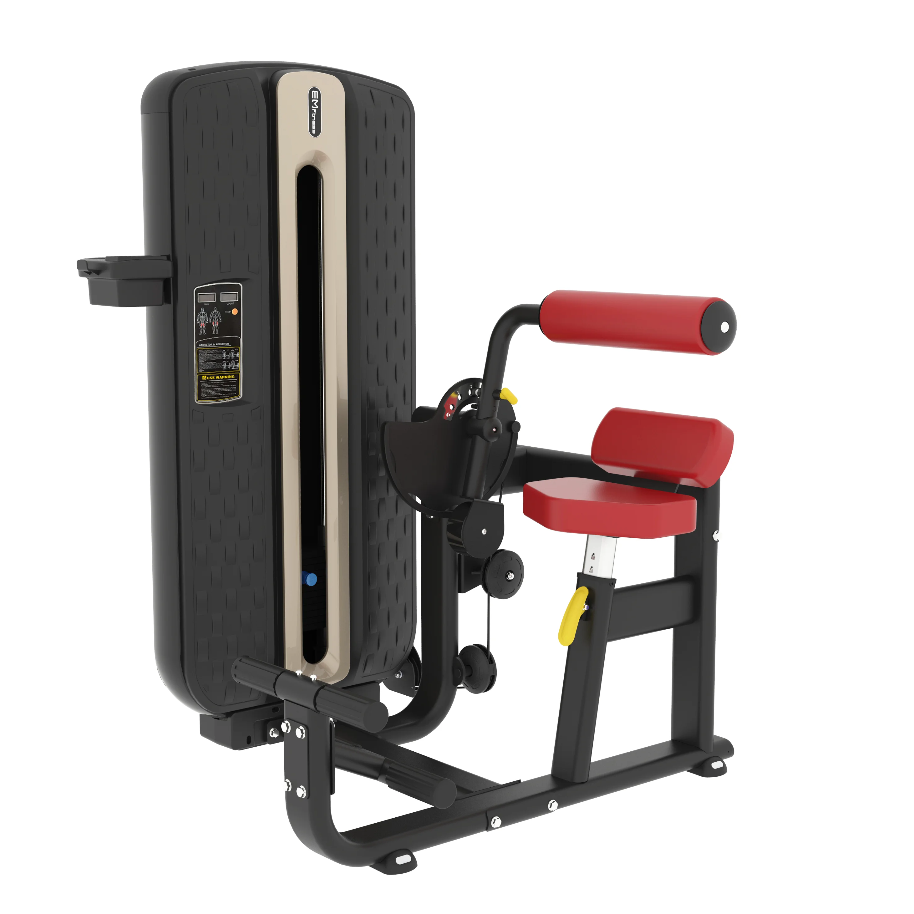 EM Fitness MZM-010 Commercial Abdominal Crunch Gym Machine 70 kg Weight stack can be increased free wooden box