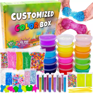 DIY Crystal Slime Supplies Slime Making Kit Comes with 18Colors Slime 6 Pack Colorful Foam Balls For Kids