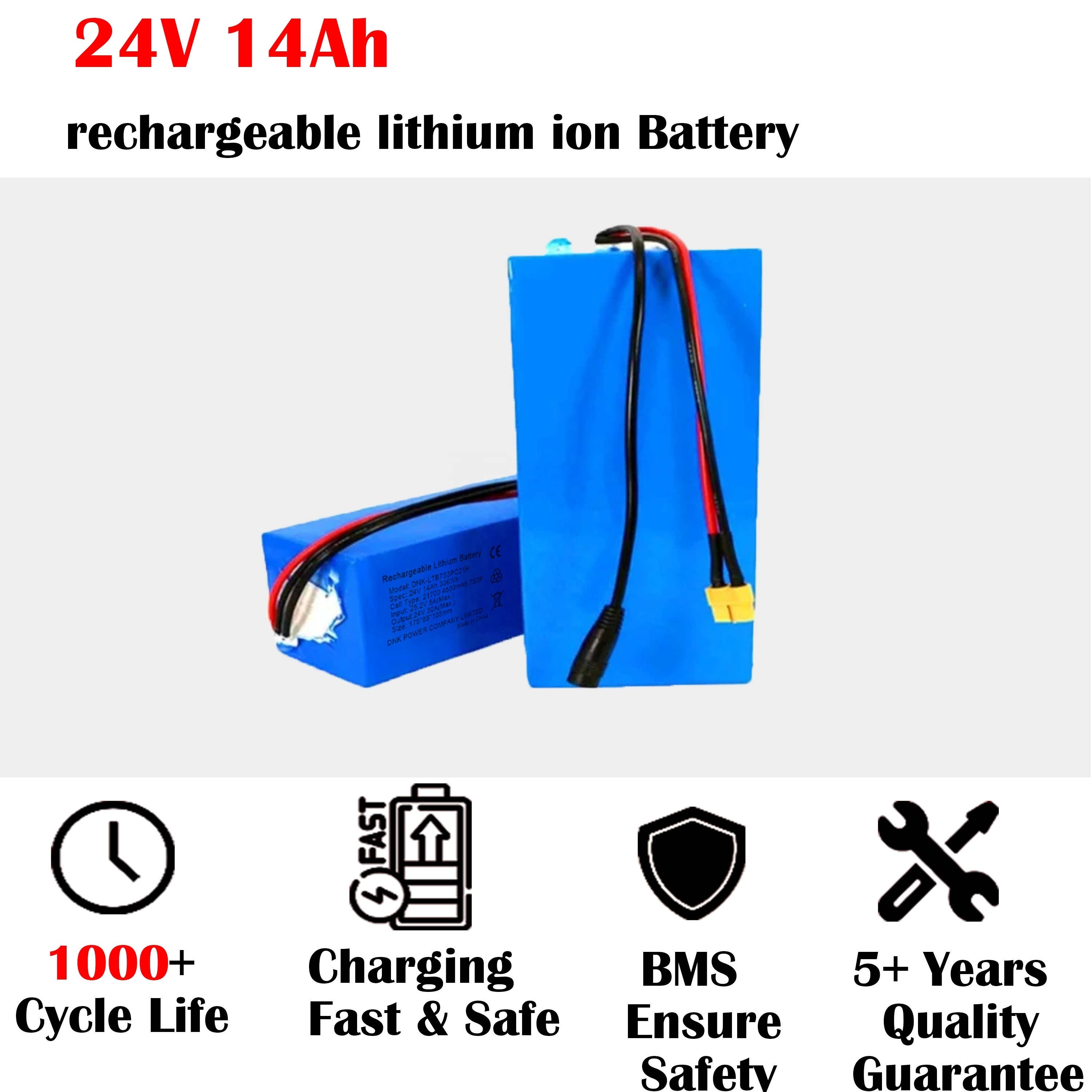 Rechargeable battery 24v 14Ah 336wh lithium ion battery pack for solar energy  customized 12V 24V 10Ah 25Ah 30Ah 45Ah 60Ah