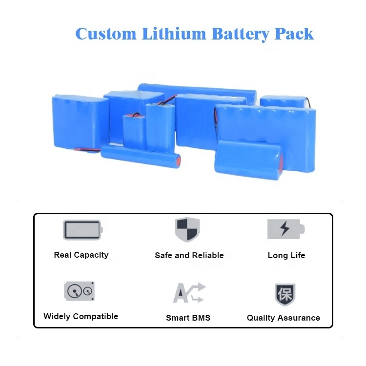 3.7V 5000mAh Customize Lithium Ion Battery 12V 14.8V 7.4V 24V 3Ah 3.5Ah 2.5Ah  for Flashlight