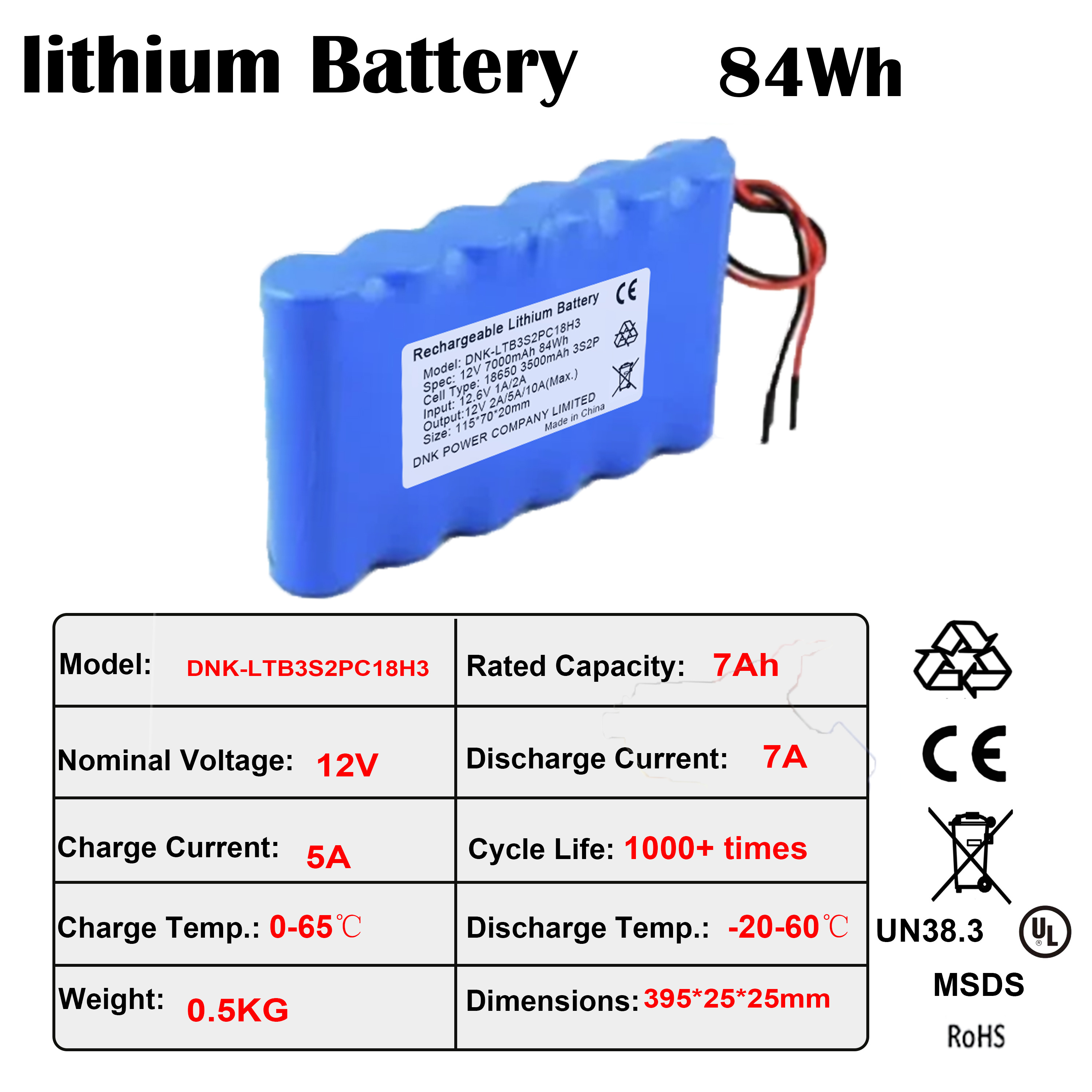 Lithium ion batteries 12v 7Ah 84wh battery packs for solar 12V 24V 48V 10Ah 25Ah 30Ah 45Ah 60Ah