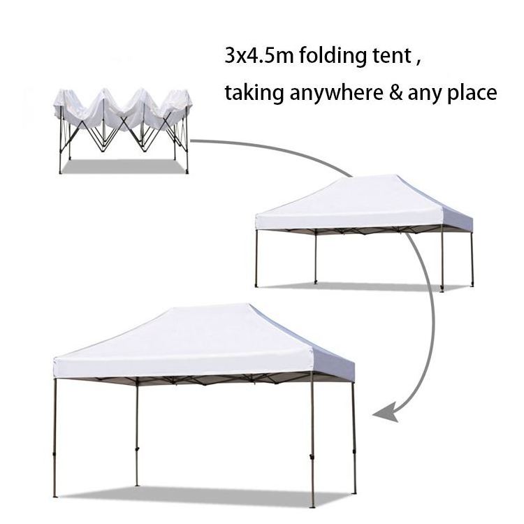 10x15 ft Pop Up Canopy Tent Commercial Outdoor Trade Fair Event  Canopy Shade Party Tent with 1680D Roller Bag