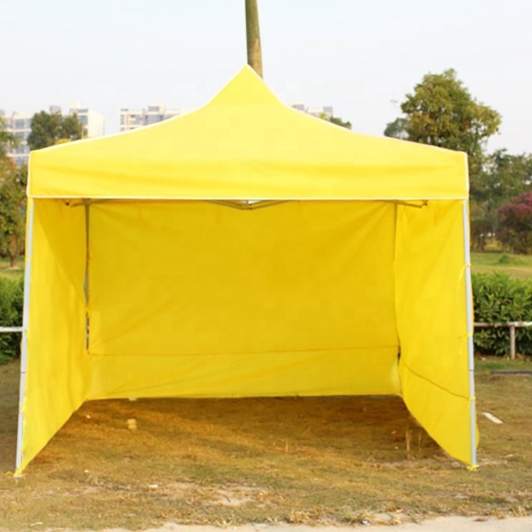 OEM 10*10ft 30mm steel frame 420D oxford cloth waterproof canopy tent with back wall and sidewalls