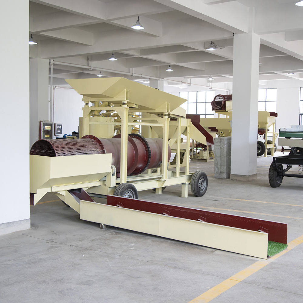 Small Scale 5-10 tons Sand Gold Washing Mobile Drum Gold Wash Plant For Sale