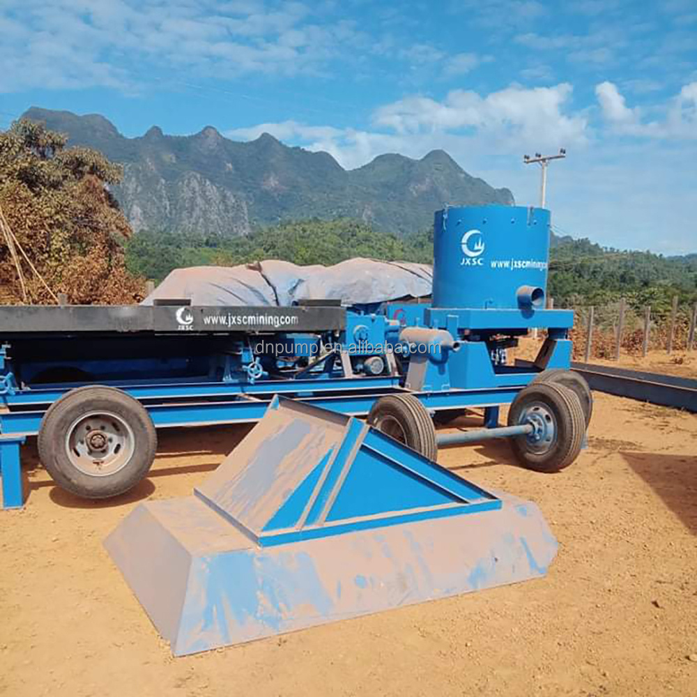 Mobile small trommel alluvial gold mine washing plant