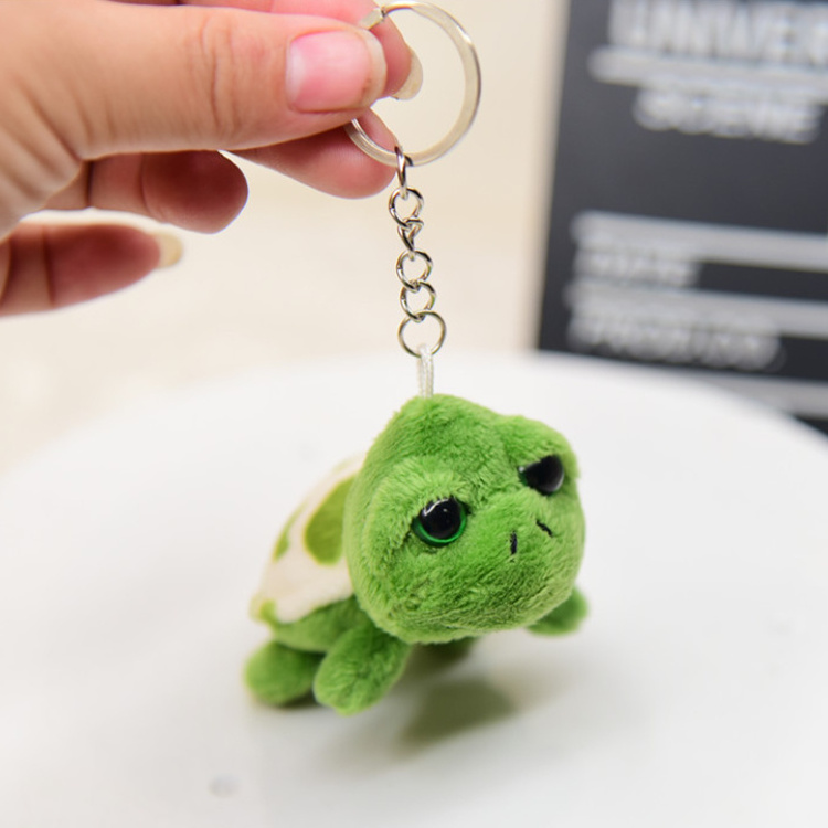 Wholesale tourist souvenir cute animal mini turtle plush keychain