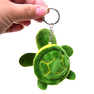 Wholesale tourist souvenir cute animal mini turtle plush keychain