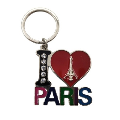 Wholesale travel gift custom metal eiffel tower paris france souvenir keychain