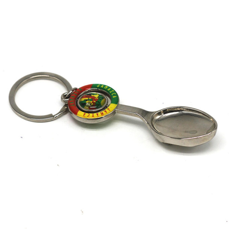 Wholesale custom travel souvenir 3D metal keychain spoon bottle opener