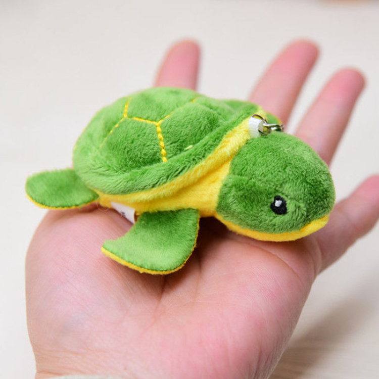 Wholesale tourist souvenir cute animal mini turtle plush keychain