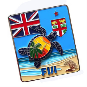 Factory Customized Logo Metal Sea Turtle Fiji Souvenir Fridge Magnet