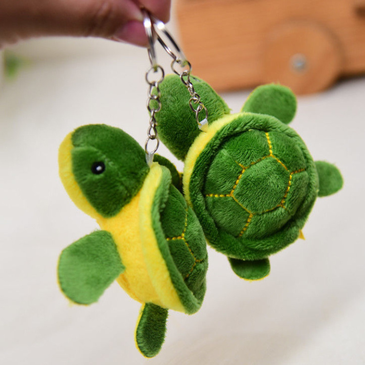 Wholesale tourist souvenir cute animal mini turtle plush keychain