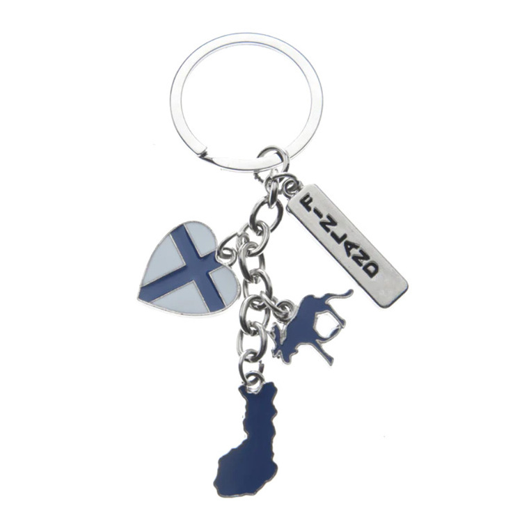 Wholesale custom religious souvenir metal Jesus christian cross keychain