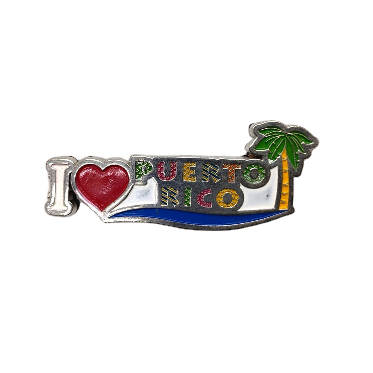 Custom logo metal alloy sea beach miami florida souvenirs fridge magnet