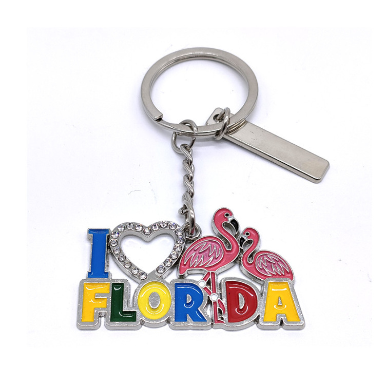 Custom logo metal alloy sea beach miami florida souvenirs fridge magnet