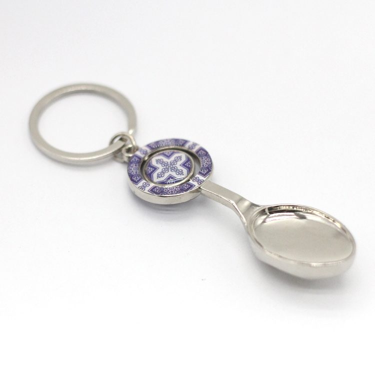 Wholesale custom travel souvenir 3D metal keychain spoon bottle opener