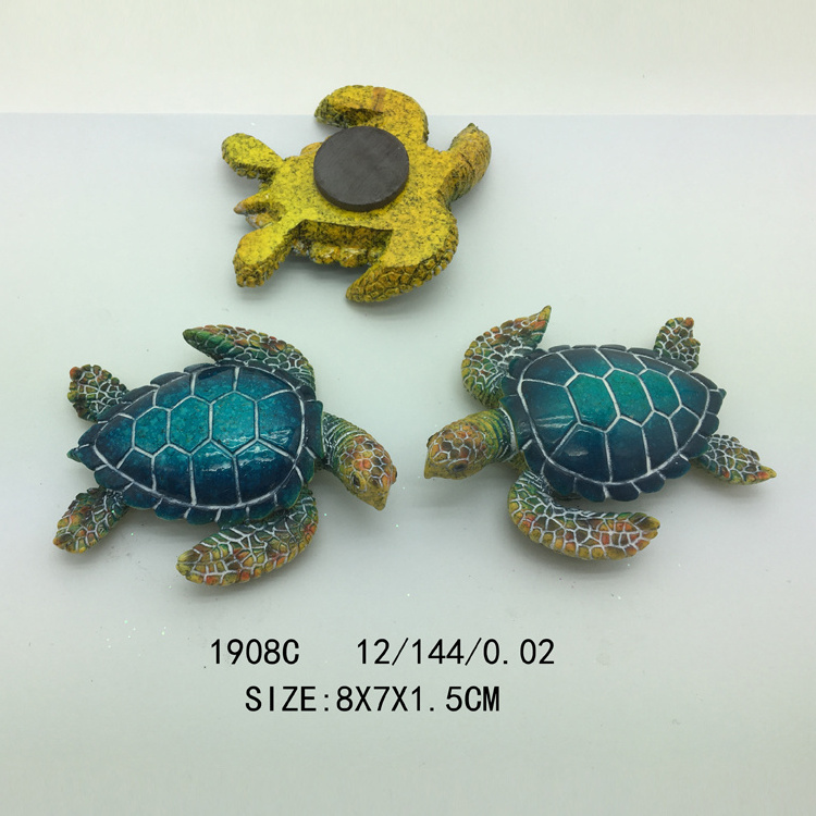 Hot Sale Beach Souvenir Design Florida Miami Resin Sea Turtle Fridge magnet