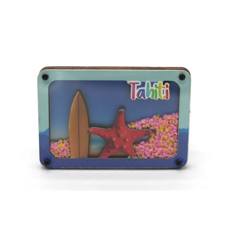 Custom Wood Magnet Fiji Maldives Tahiti Tourist Souvenir Fridge Magnet