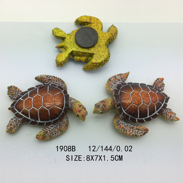 Hot Sale Beach Souvenir Design Florida Miami Resin Sea Turtle Fridge magnet