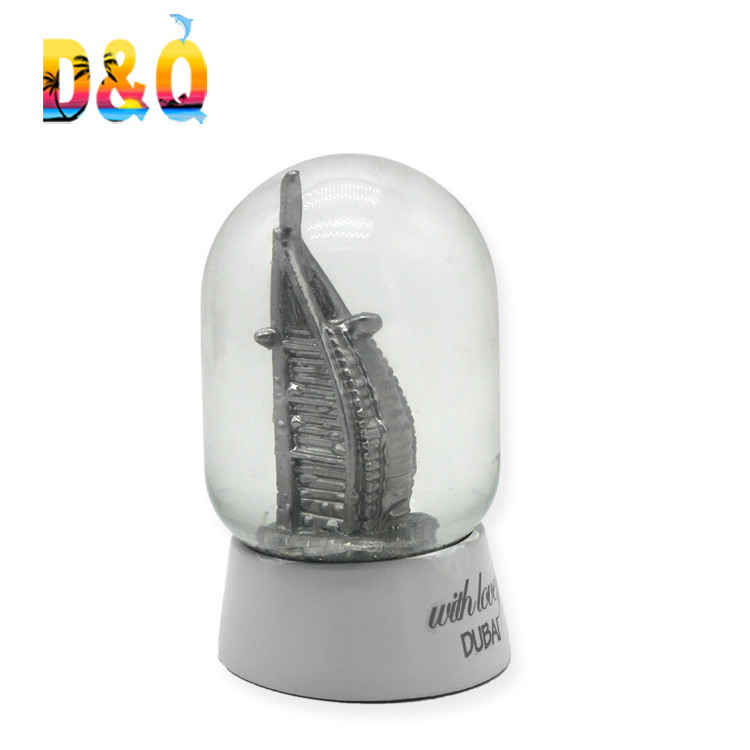 Dubai resin 3d building snow globe Burj Al Arab Burj Khalifa snow globe Dubai souvenir snow globe