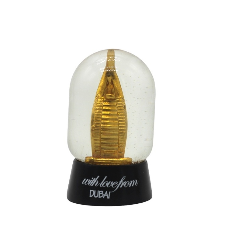 Dubai resin 3d building snow globe Burj Al Arab Burj Khalifa snow globe Dubai souvenir snow globe