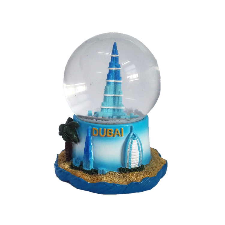 Wholesale country building resin snow globe custom souvenirs snowball cities