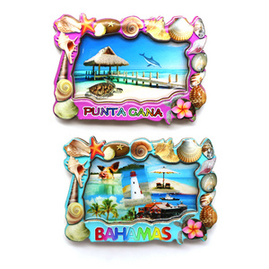 Custom mdf fridge magnet beach Weymouth Fiji souvenirs fridge magnet