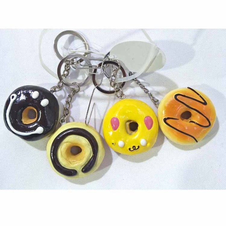 Simulated Food Gift Keychain Resin  Burger Sandwich Donuts Keychain