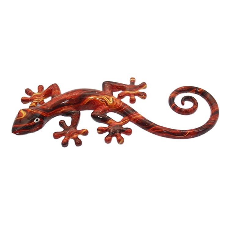 Modern art 3d decorative gecko statue  resin lizard wall decor hanging