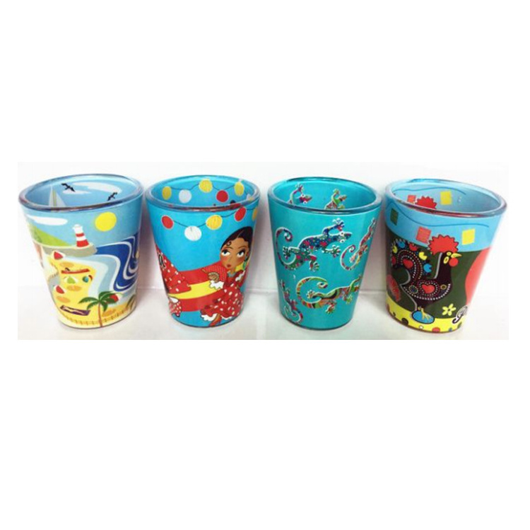 Custom logo handmade 1.5 oz cancun souvenir mexican shot glasses