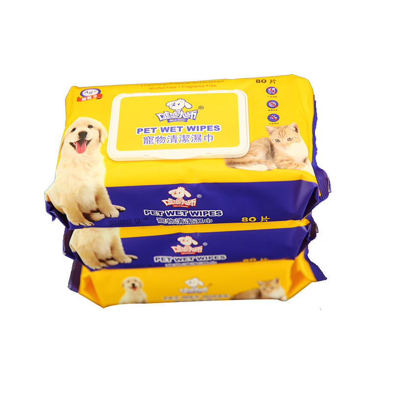 Stock Safe Non Toxic Natural Aloe Effective 25 Pcs Pet Wipes For Dogs Deodorizing