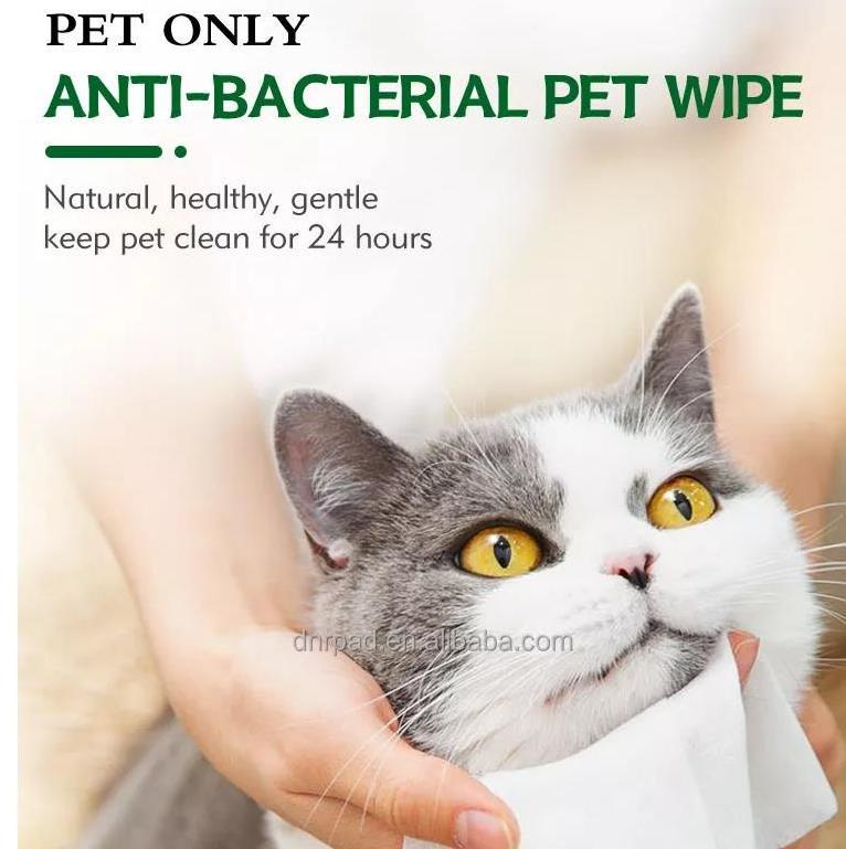 100pcs Aloe Pet Wet Wipes Anti-bacterial cleaning wipe Dogs puppies Cats cleaning wipes