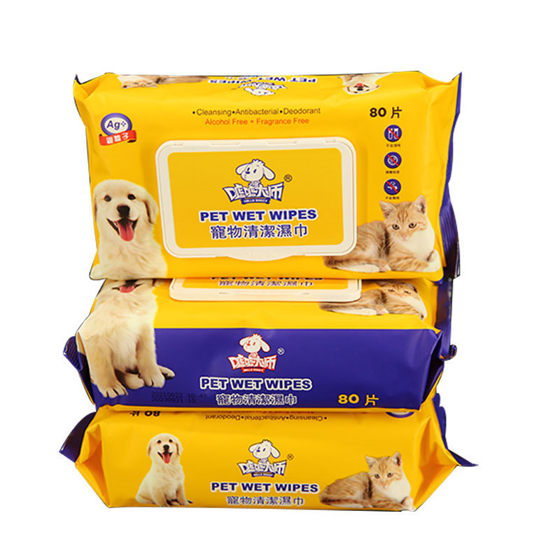 Stock Safe Non Toxic Natural Aloe Effective 25 Pcs Pet Wipes For Dogs Deodorizing