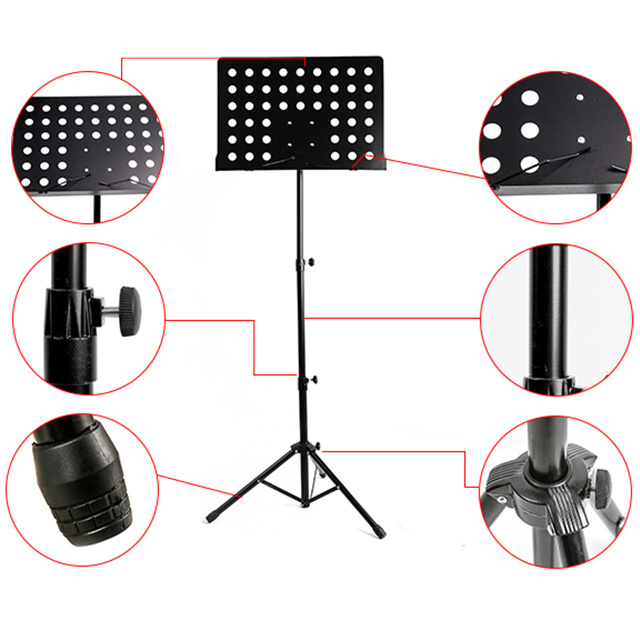 Kulianda Professional Collapsible Music Stand with bag for Sheet Music Metal