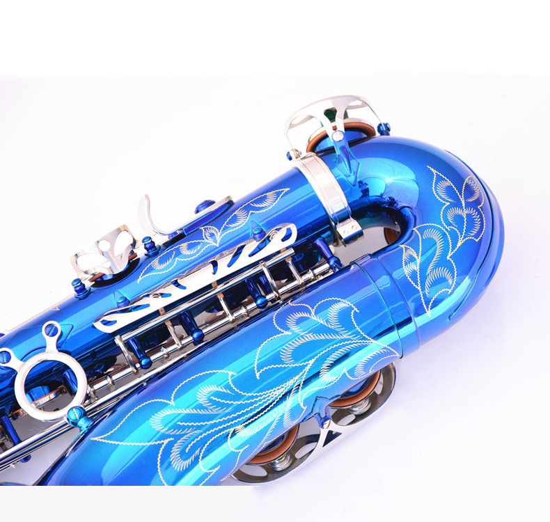 Blue Of Silver With Nickel Plated Brass Instrument Accessories Professional Eb OEM China Sax Alto Saxophone