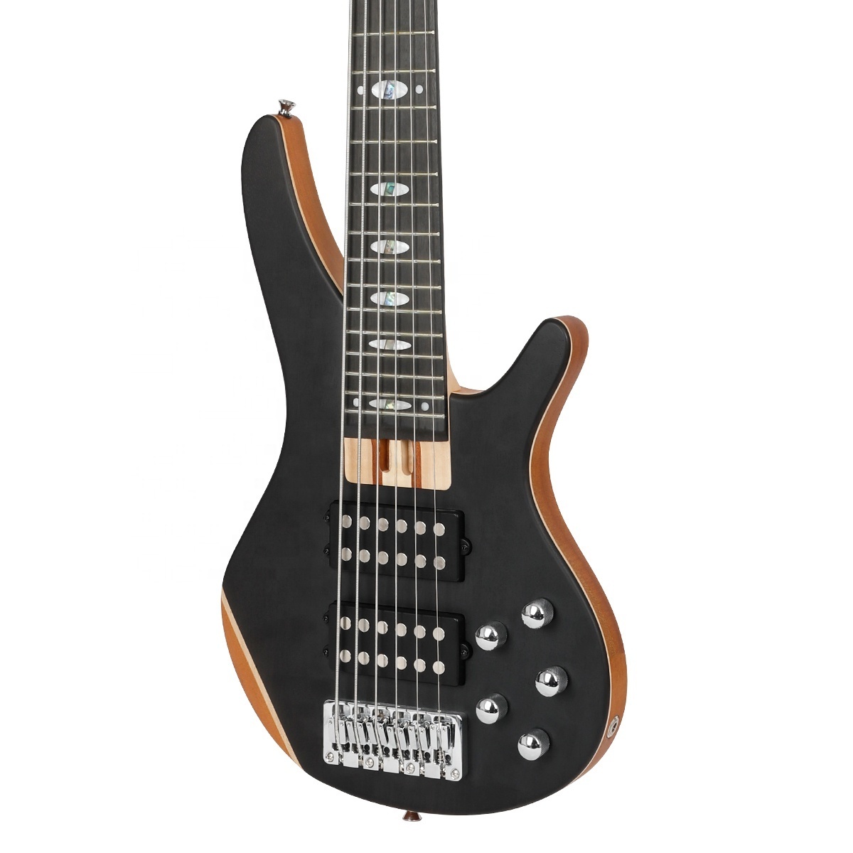 Hot sales musical instruments DB-6 solid body Chocolate Color guitare Bass kit Active Pickup 6/7 strings Electric Bass Guitar