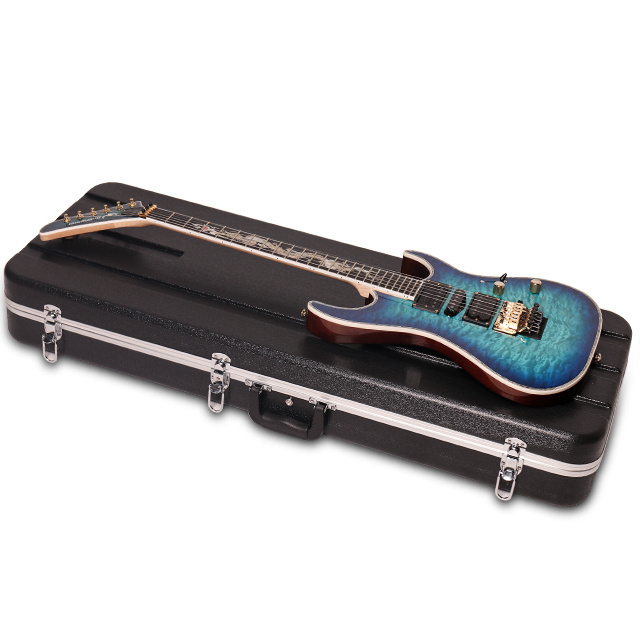 China factory custom size ABS guitars bag music instrument Hard Black guitar case