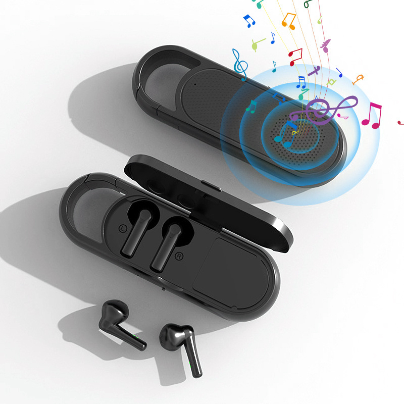 oem speaker Wholesale bluetooth speaker and true wireless earphone 2 in 1 outdoor mini portable sports bluetooth in-ear earphone