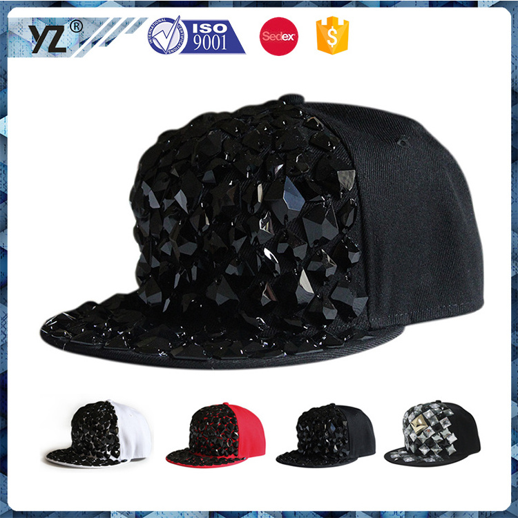 New Arrive Fashion Black Diamond  Hats Hip- Hop snapback caps christmas sale custom clinch bolt