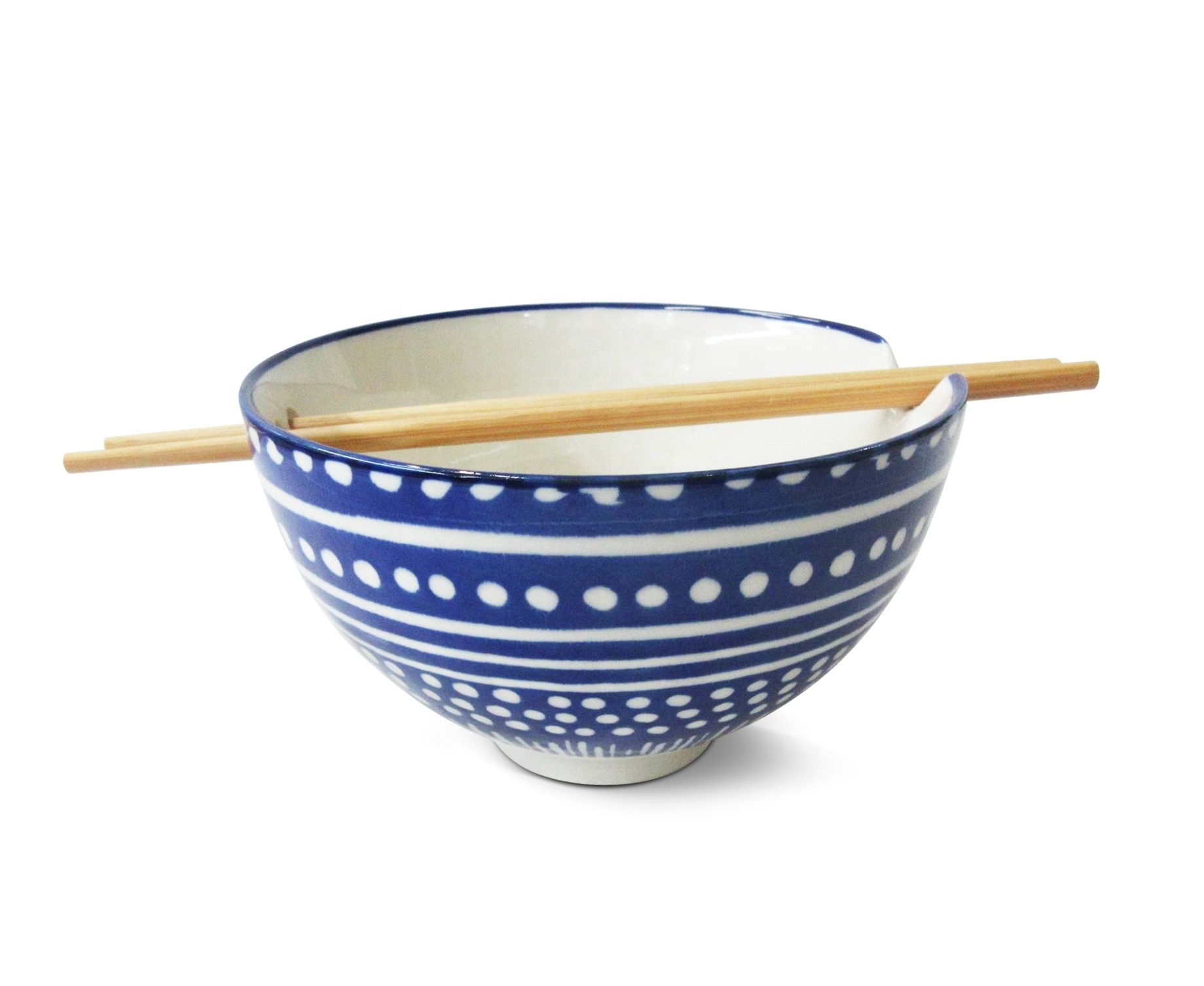 New Arrival Noodle Rice Soup Bowl Chopsticks High Quality Ceramic Ramen Bowl Chopstick for restaurant