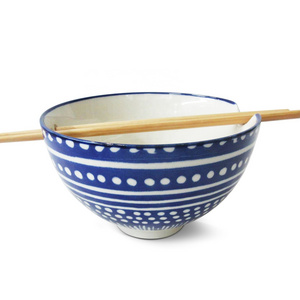 New Arrival Noodle Rice Soup Bowl Chopsticks High Quality Ceramic Ramen Bowl Chopstick for restaurant