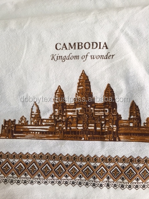 Angkor wat Thai print cotton 100% soft fabric Dobbytex for Cambodia market width 44/45 inches