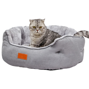 High Quality Deep Sleeping Washable Cat Bed For Dog Comfy Suede Material Soft Cat Pet Bed Kennel Pet Mats Pads