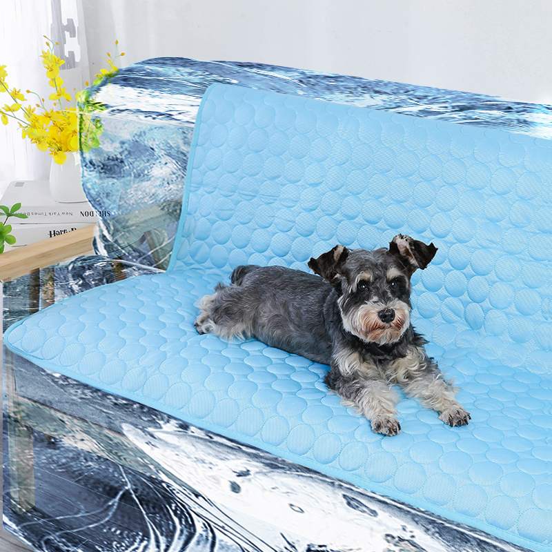 Ice Silk Pet Mats Pads Cool Dog Matress Breathable Dog Mat For The Car Pet Mats Pads Dog Bed Custom Factory Direct Sales