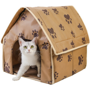 Dog House Indoor Soft Kennel Dog House Bed Warm Cat Nest Puppy Cave for Small Dogs