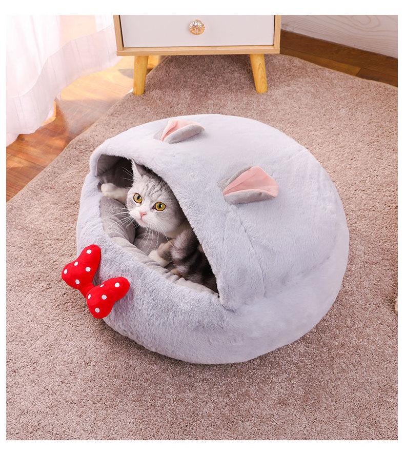 Warm Cartoon Burrow Dog Bed Pet Supplies Semi-enclosed Creative Soft Comfortable pet beds dog bed