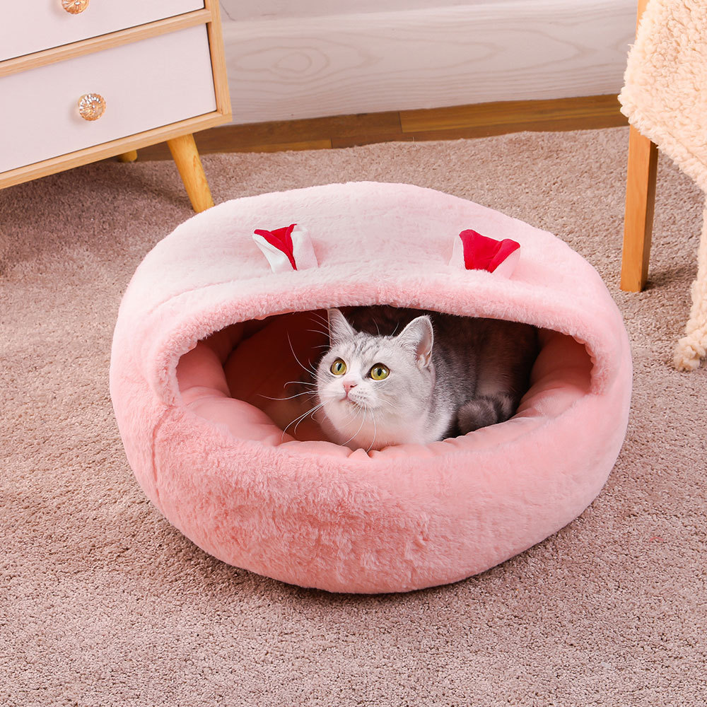 Warm Cartoon Burrow Dog Bed Pet Supplies Semi-enclosed Creative Soft Comfortable pet beds dog bed