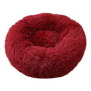 Cross-border cat kennels and dog bed  large and small dogs thickened plush round pet kennel mat manufacturers direct sales