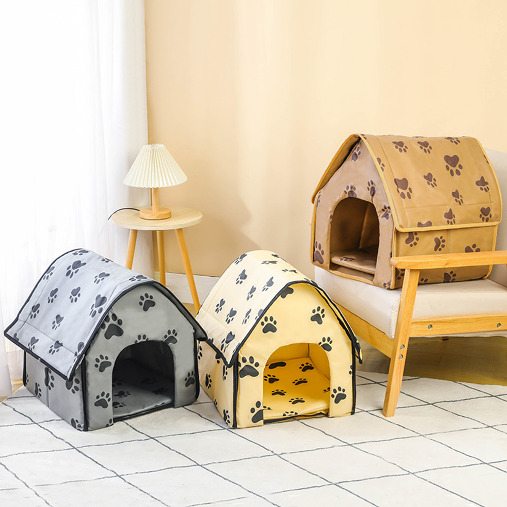 Dog House Indoor Soft Kennel Dog House Bed Warm Cat Nest Puppy Cave for Small Dogs