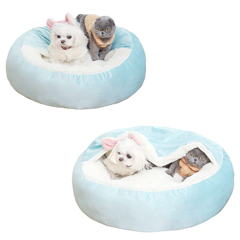 Pet Bed Anti-Slip Bottom Soft Warm Deep Sleep Bed For Dogs Custom Cute Dog Cushion Wholesale Luxury Small Cat House